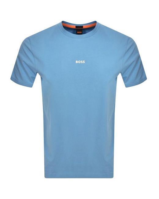 Boss Blue Boss Tchup Logo T Shirt for men