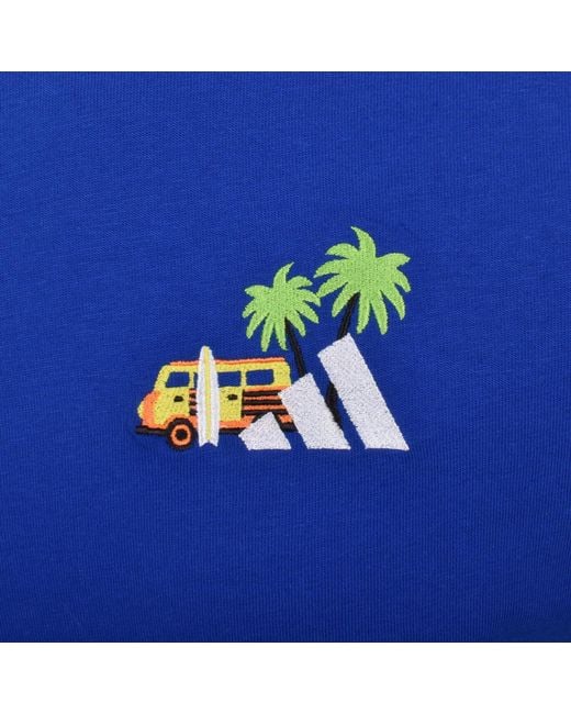 Adidas Blue Mini Surf T Shirt for men