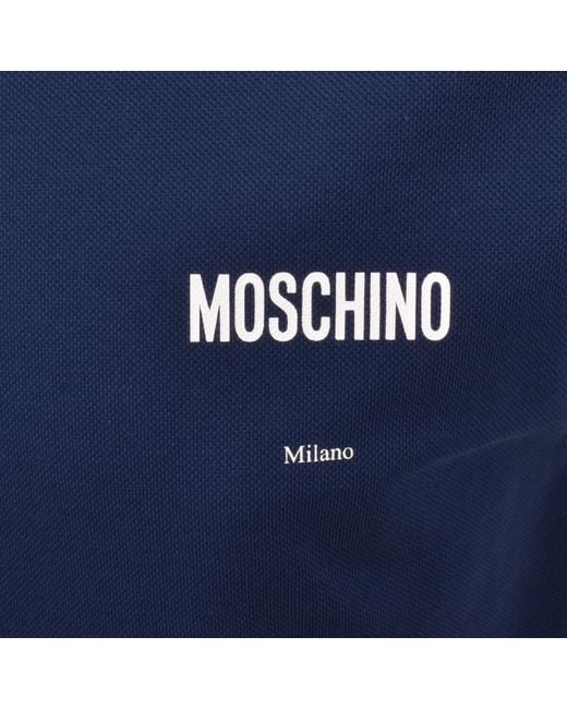 Moschino Blue Short Sleeved Polo T Shirt for men