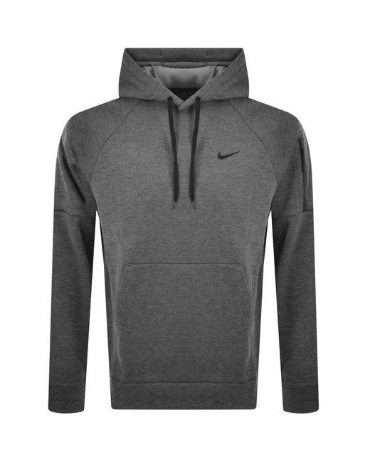 Nike Gray Training Pullover Logo Hoodie for men