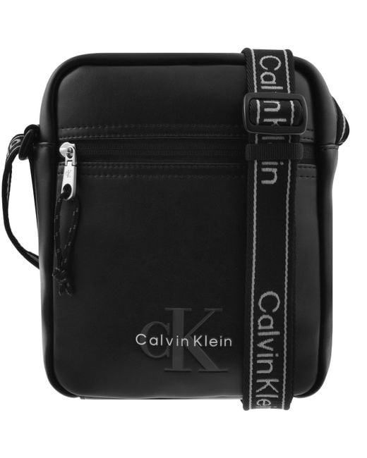 Calvin Klein Black Webbing Reporter Bag for men