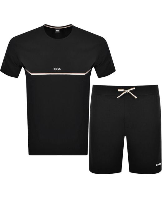 BOSS BUSINESS Black Boss Unique Short Set for men