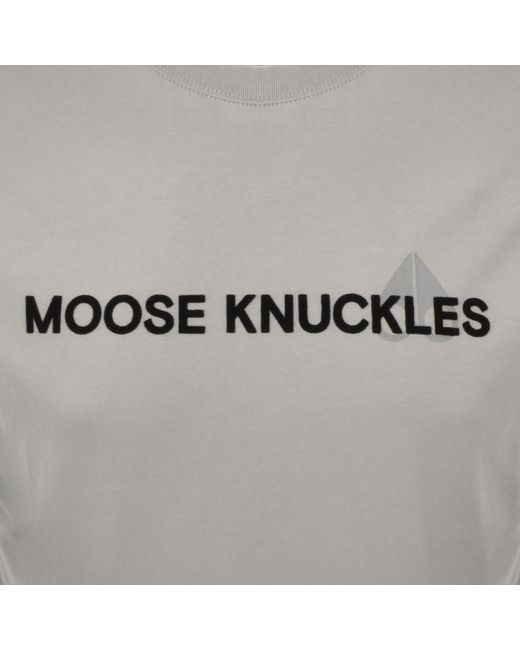 Moose Knuckles Gray Conway T Shirt for men