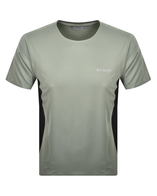 Columbia Green Three Pitch Crew Neck T Shirt for men