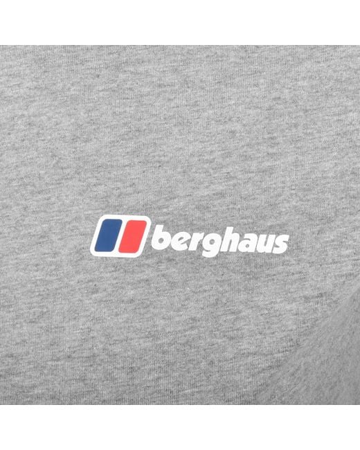 Berghaus Gray Classic Logo T Shirt for men