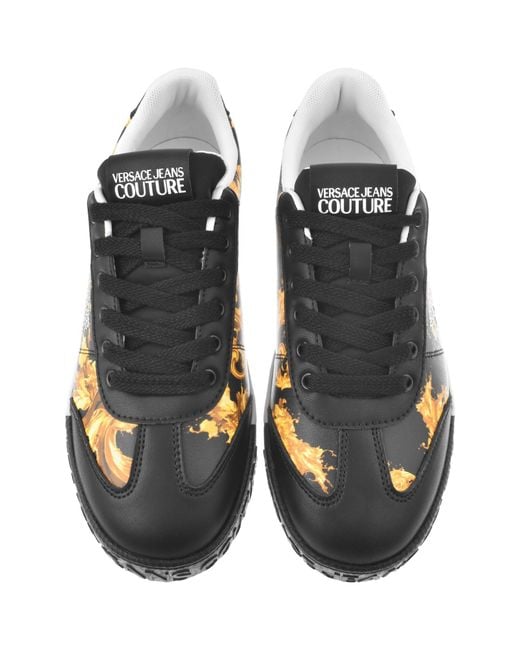 Versace Jeans Black Couture Fondo Court Trainers for men