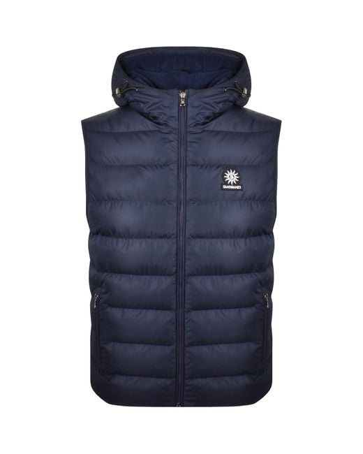 Sandbanks Blue Micro Puffer Gilet for men