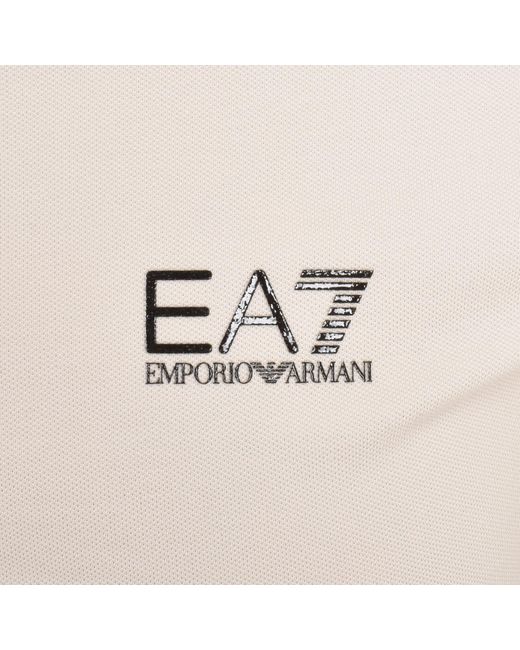 EA7 Natural Emporio Armani Tipped Polo T Shirt for men