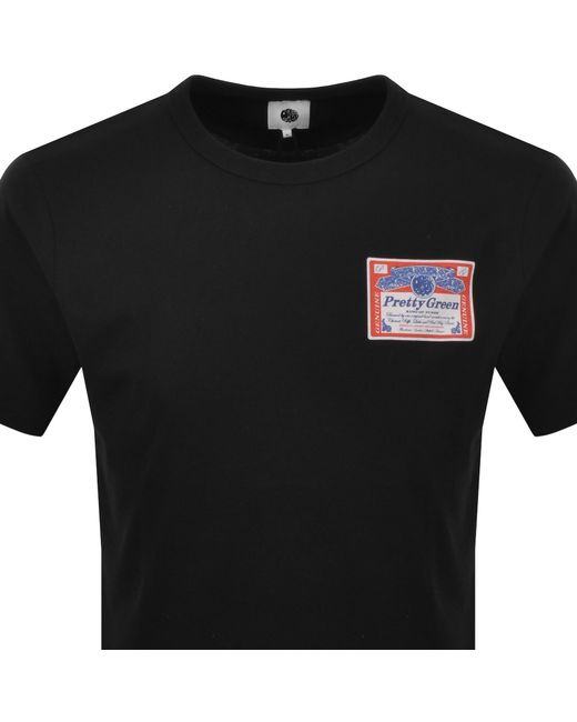 Pretty Green Black Cold One T Shirt for men