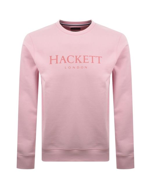 Hackett Pink Heritage Crew Neck Sweatshirt for men