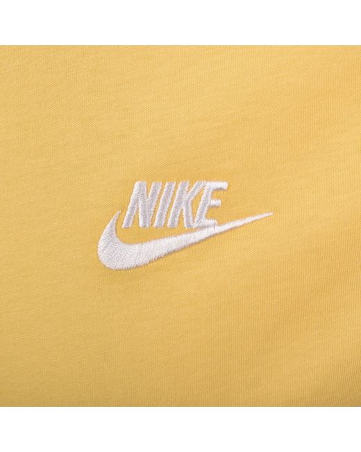 Nike Yellow Crew Neck Club T Shirt for men