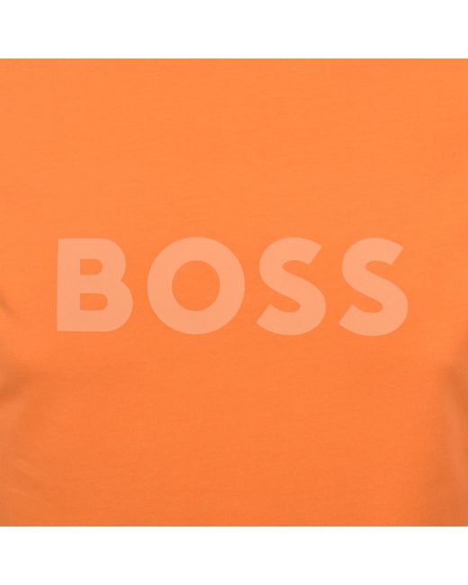 BOSS BUSINESS Orange Boss Beachwear Logo T Shirt for men