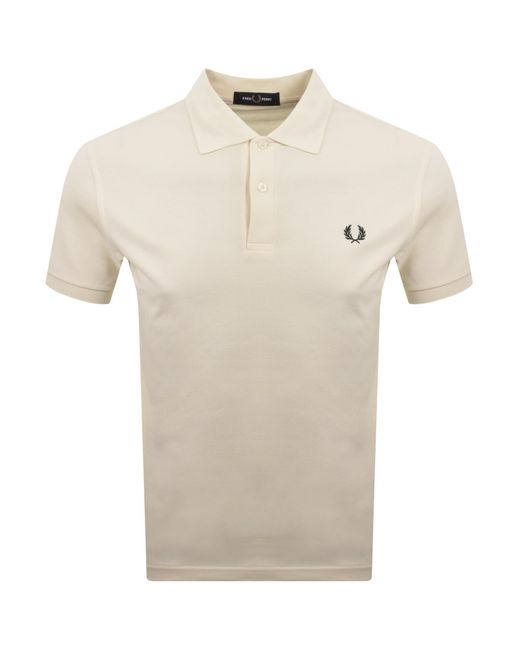 Fred Perry Natural Plain Polo T Shirt for men