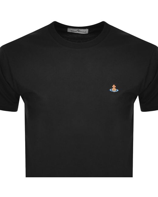 Vivienne Westwood Black Classic Logo T Shirt for men