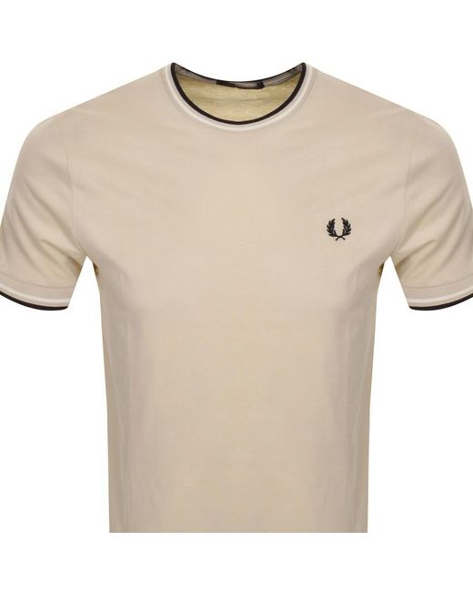 Fred Perry Natural Twin Tipped T Shirt for men