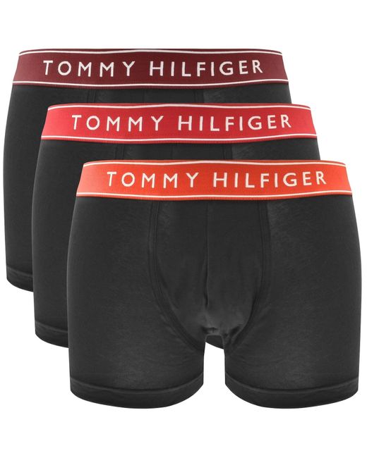Tommy Hilfiger Black Underwear 3 Pack Trunks for men