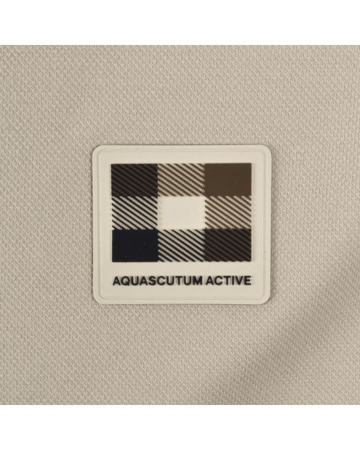 Aquascutum Natural Pique Badge Polo T Shirt for men