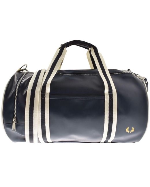 Fred Perry Blue Classic Barrel Bag for men
