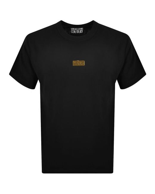 Versace Jeans Black Couture Logo T Shirt for men