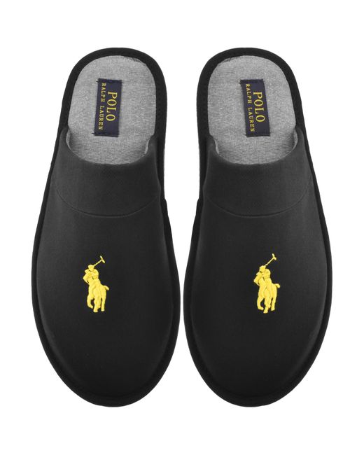 Ralph Lauren Black Klarence Slippers for men