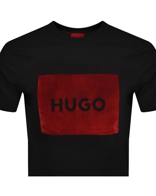 HUGO Black Dulive Crew Neck T Shirt for men