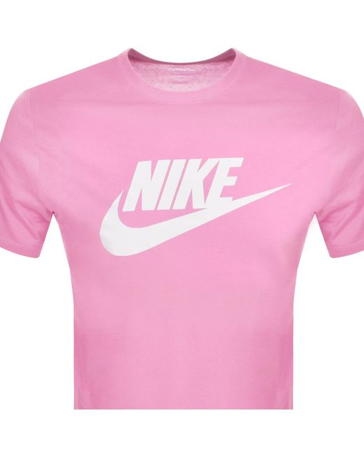 Nike Pink Icon Futura T Shirt for men