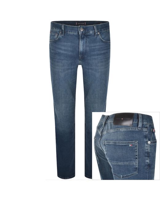 Tommy Hilfiger Blue Denton Straight Fit Jeans for men
