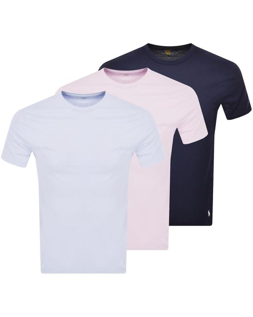 Ralph Lauren Blue 3 Pack Short Sleeve T Shirts for men