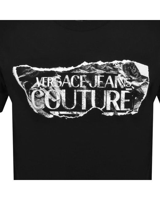 Versace Black Couture Logo T Shirt for men
