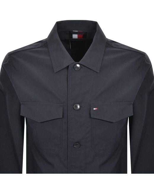 Tommy Hilfiger Blue Nylon Overshirt for men