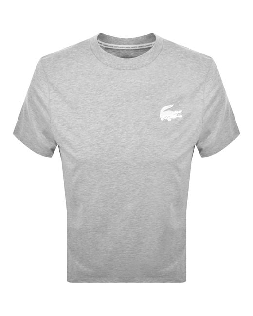 Lacoste Gray Loungewear Logo T Shirt Marl for men