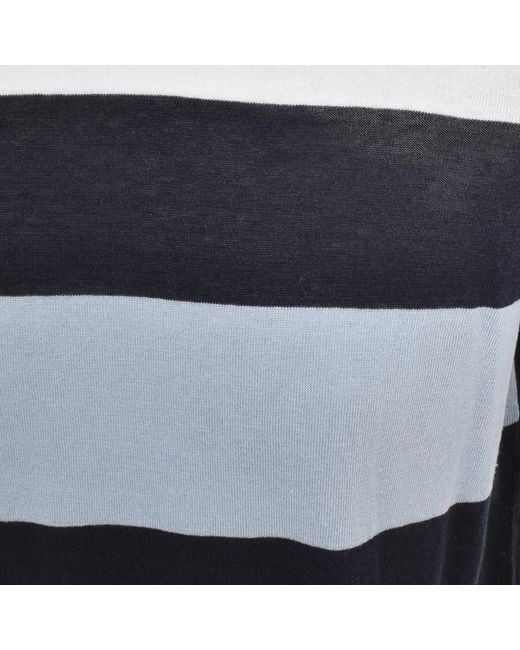 BOSS BUSINESS Blue Boss Tramonte Knit T Shirt for men