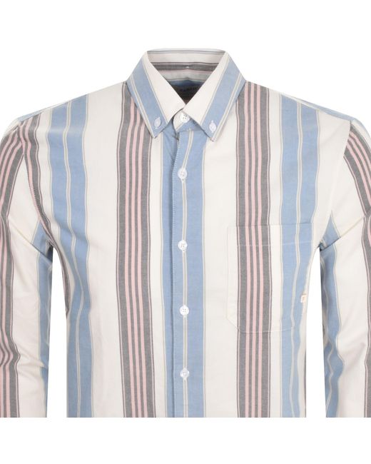 Farah Blue Millard Long Sleeve Shirt for men
