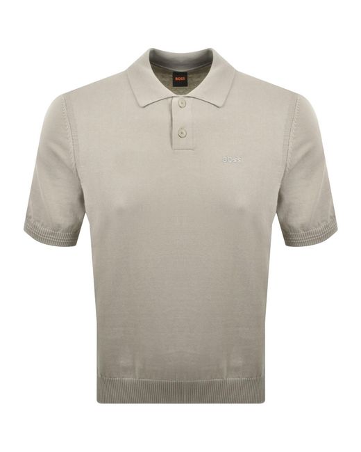 Boss Gray Boss Asac P Knit Polo T Shirt for men