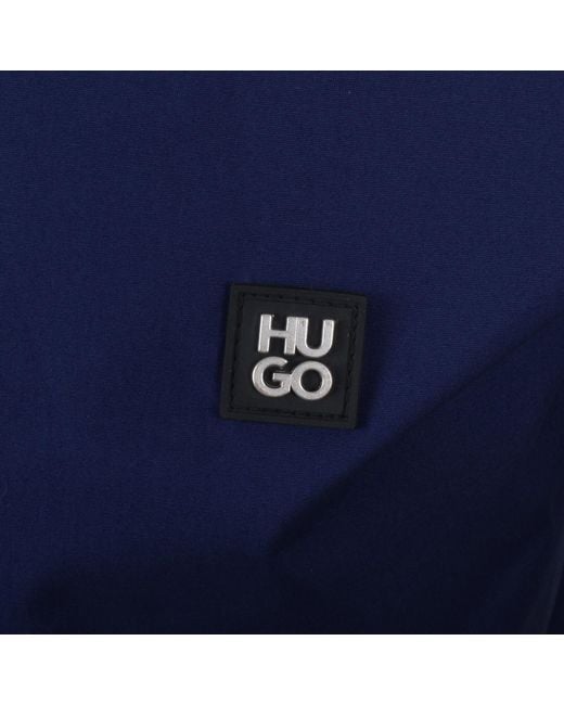 HUGO Blue Long Sleeved Ermo Shirt for men