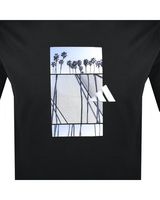 Adidas Black Elevated Loose Fit T Shirt for men