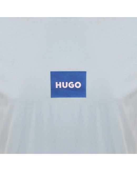 HUGO Blue Nayonix Logo T Shirt for men
