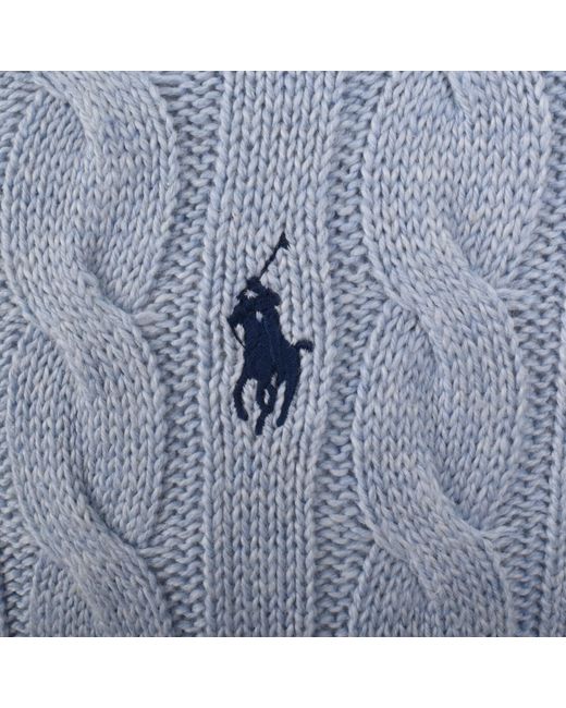 Ralph Lauren Blue Driver Crew Neck Knit Jumper for men