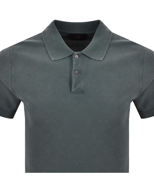 Belstaff Blue Valley Garment Dye Polo T Shirt for men