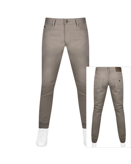 Armani Gray Emporio J06 Trousers for men