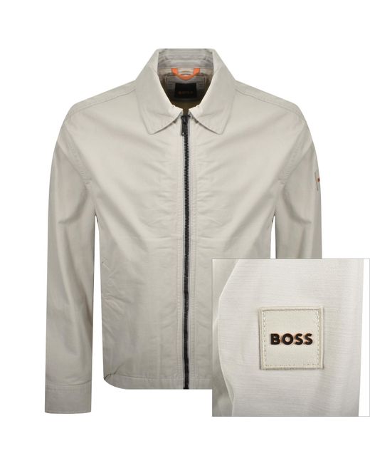 Boss Gray Boss Ocrush Twill Jacket Light for men