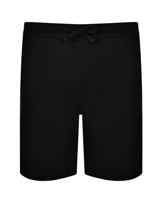 BOSS BUSINESS Black Boss Mix And Match Waffle Short Set for men