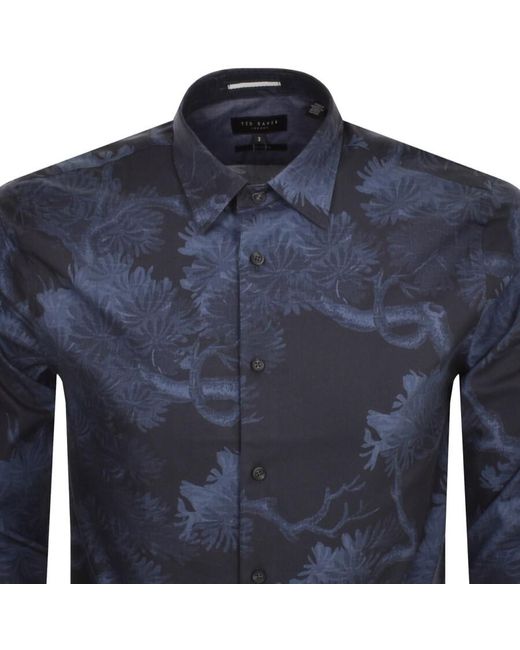 Ted Baker Blue Goxhill Long Sleeve Shirt for men