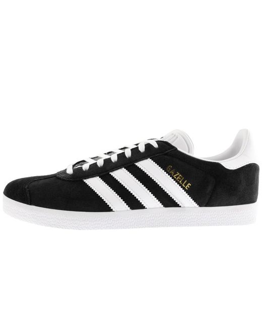 black suede gazelle trainers