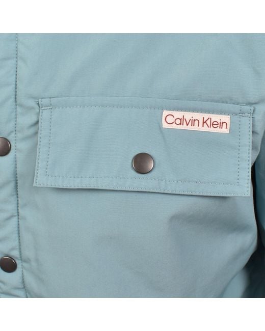 Calvin Klein Blue Jeans Overshirt Stone for men