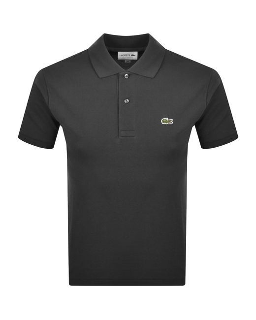 Lacoste Black Short Sleeved Polo T Shirt for men