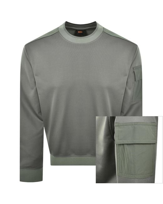 Boss Gray Boss We Functional Sweatshirt for men