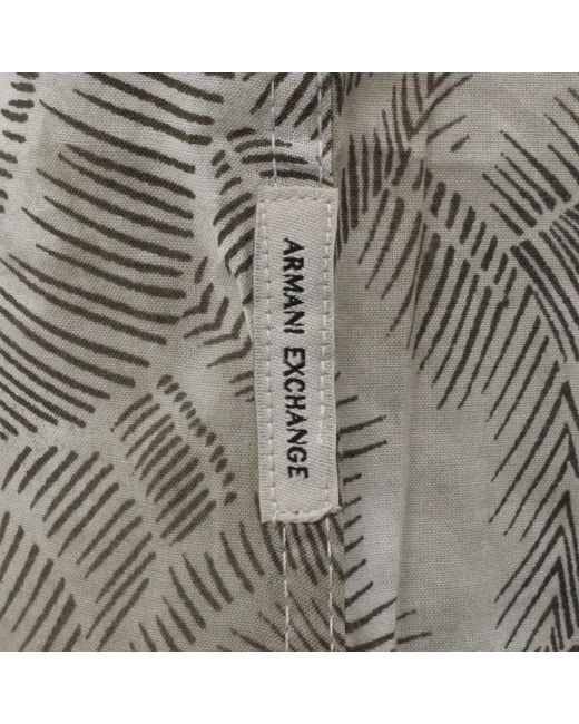 ARMANI EXCHANGE Gray All Over Print Shirt for men
