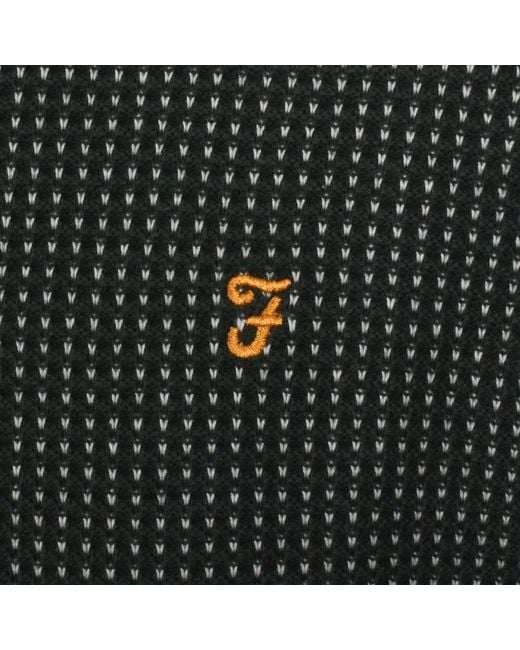 Farah Green Farah Gateacre Knit Polo Shirt for men