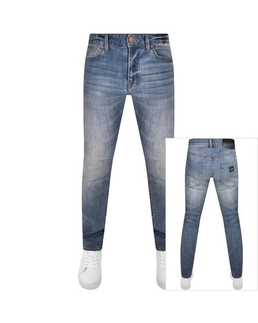 Armani Exchange Blue J14 Skinny Fit Jeans for men
